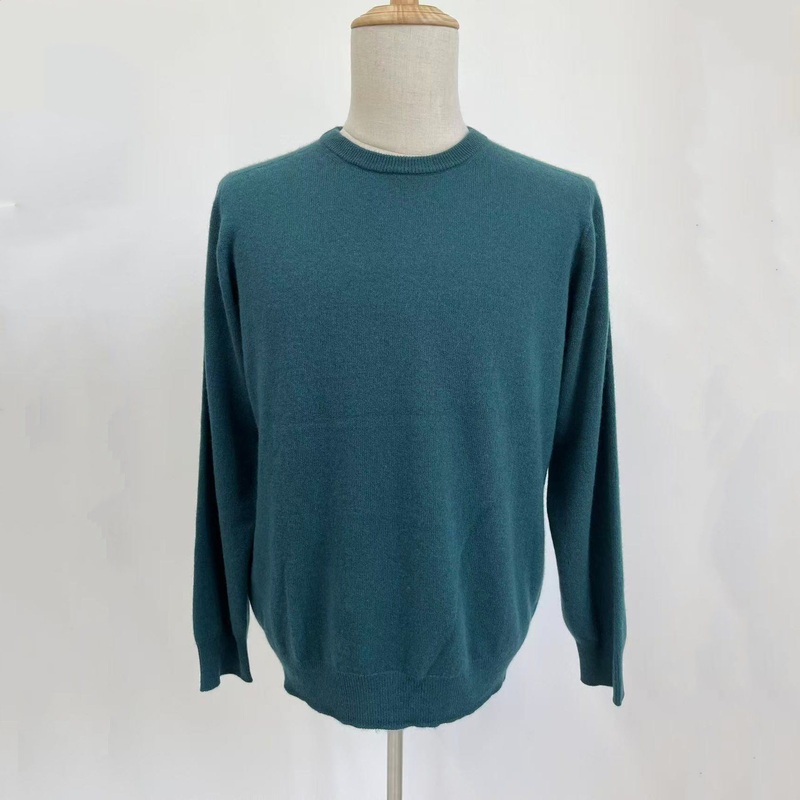 100% Cashmere Knitted Mens Seamless Crew-Neck 15gg Classic Pullover Sweater – Sweater and Cashmere price|M