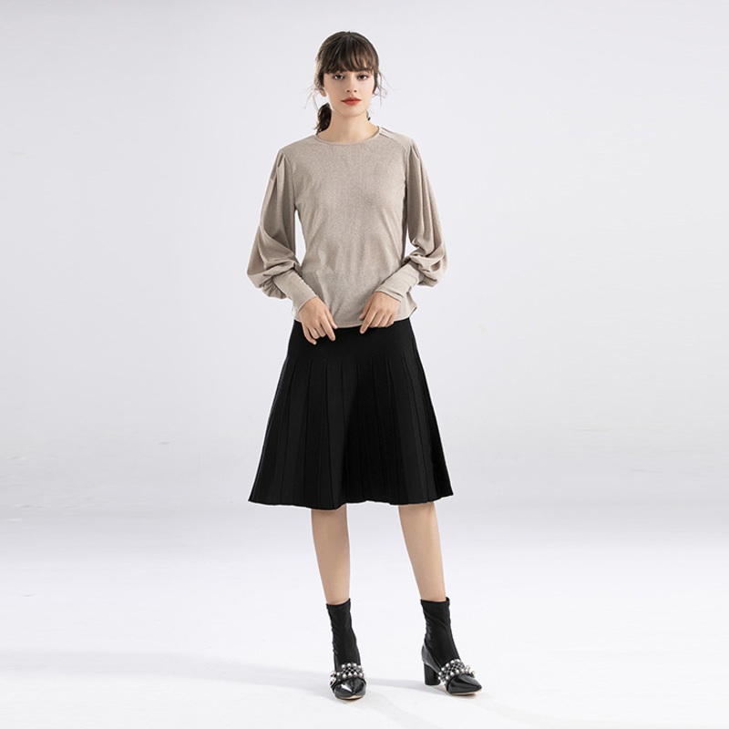 2025 Hot Sale Lantern Sleeve O Neck Casual Pullover Sweater Jumper for Women – Loose Sweater and Pullover Sweater price