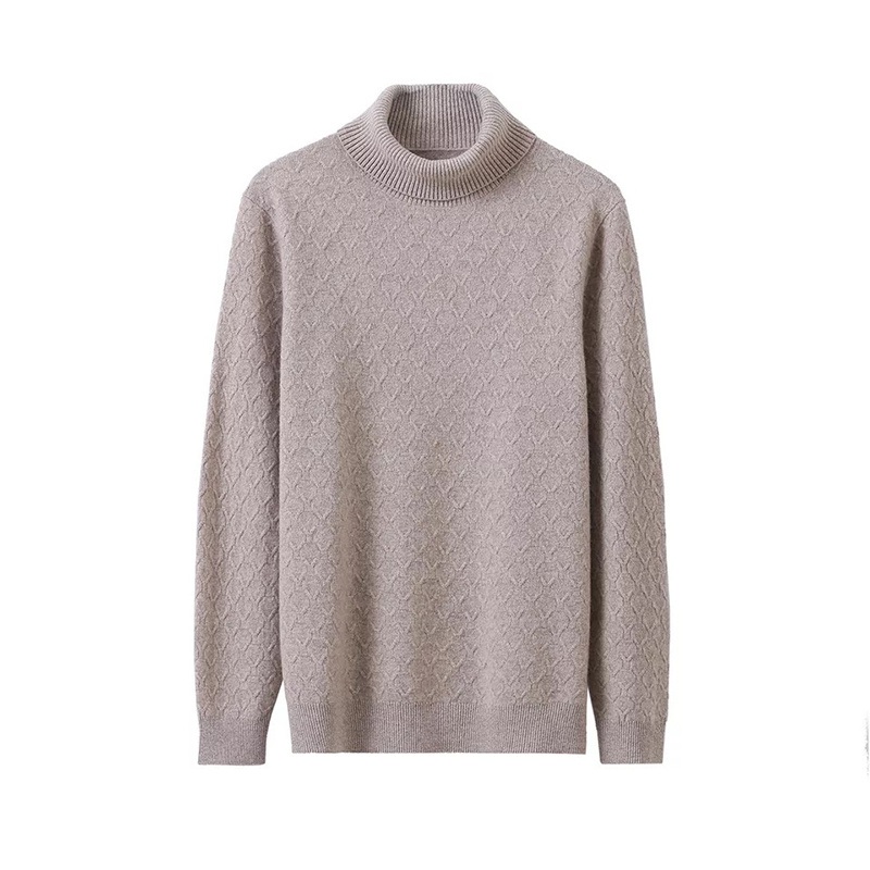 Autumn Winter Men Fashion Texture Knitted Merino Wool & Cashmere Blended Turtleneck Sweater – Sweater and Wool Sweater price