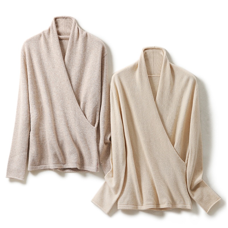 Cashmere Knitting Jumper Criss Cross V Neck Pullover Cashmere Sweater for Women. – Cashmere Knitting Jumper and Criss Cross V Neck Pullover price
