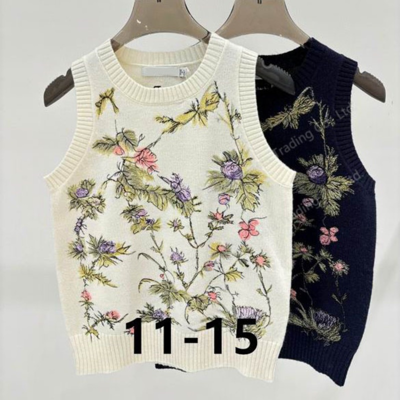 Fall/Winter New Preppy Round Neck Pullover Sleeveless Vest Printed Short Knit Sweater Vest – Sweater and 1: 1 Sweater price