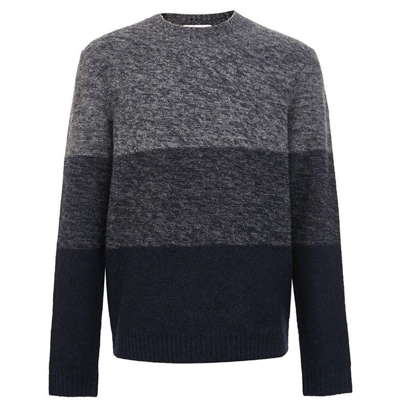Mens Round Neck Knitwear Melange Contrast Colour Long Sleeve Pullover – Sweater and Men Sweater price