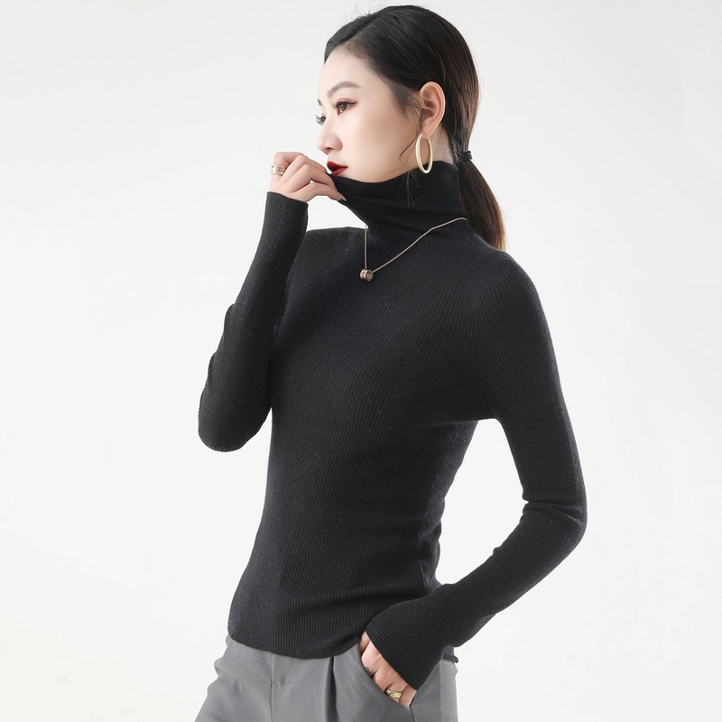 Most Popular Lady S Fashion Turtleneck 100% Extrafine Merino Wool Rib Sweater – Sweater and Womens Sweater price