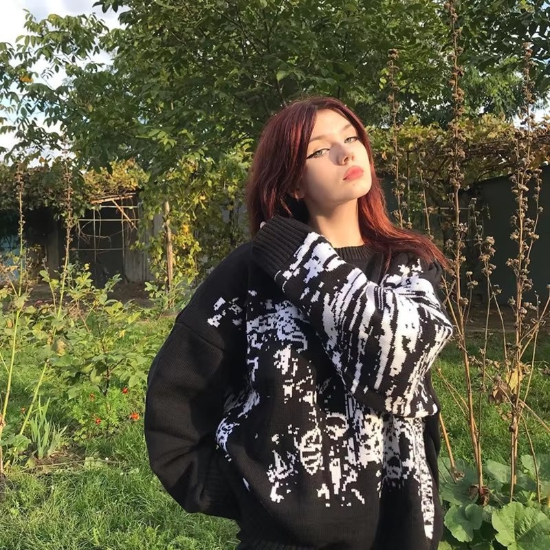 Soft and Warm Hip-Hop Street Knitted Sweater Womens Pullover – Sweater and Womens Sweaters price
