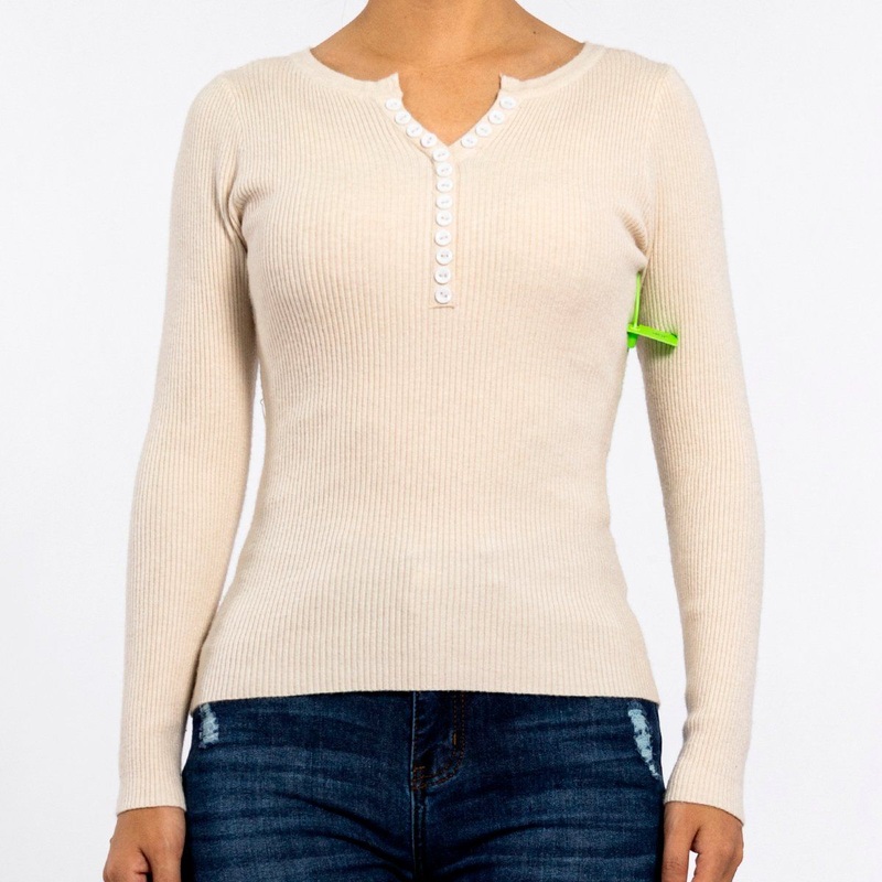 Autumn Slim Bottoming Long-Sleeved Pullover Apricot V-Neck Sweater Women Knitwear – Pullover Sweater and Knit Top price