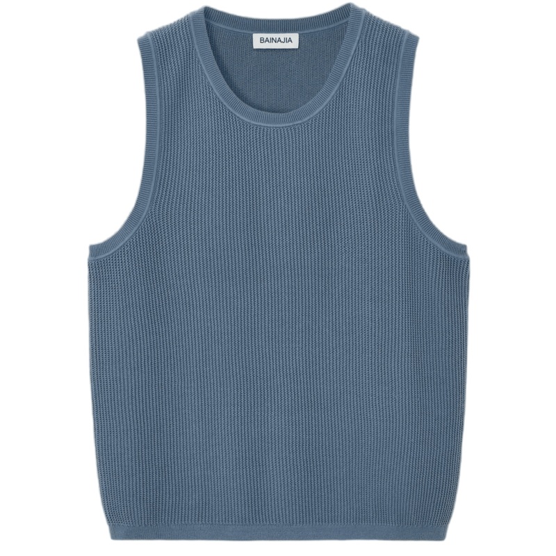 Comfortable Summer Knit Tank Sweater for Men in Blue – Men Sweater Tank and Summer Knit Sweater price