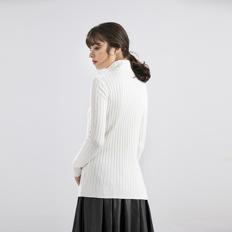 Elegant Womens White Pullover Sweater Durable Yarn Dye and Anti Pilling – Elegant Dye and Durable Yarn Dye price