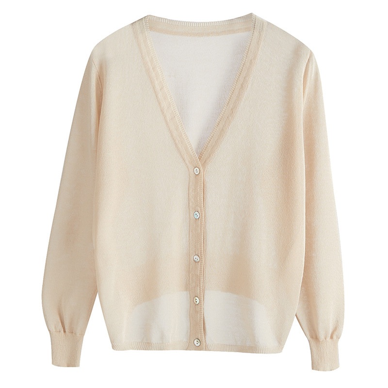 Good Quality Custom Autumn Womens Elegant Long Summer Lightweight Thin Sheer V Neck Cardigan for Women – Cotton Thin Sheer Round Neck Cardigan and Women Cardigan price