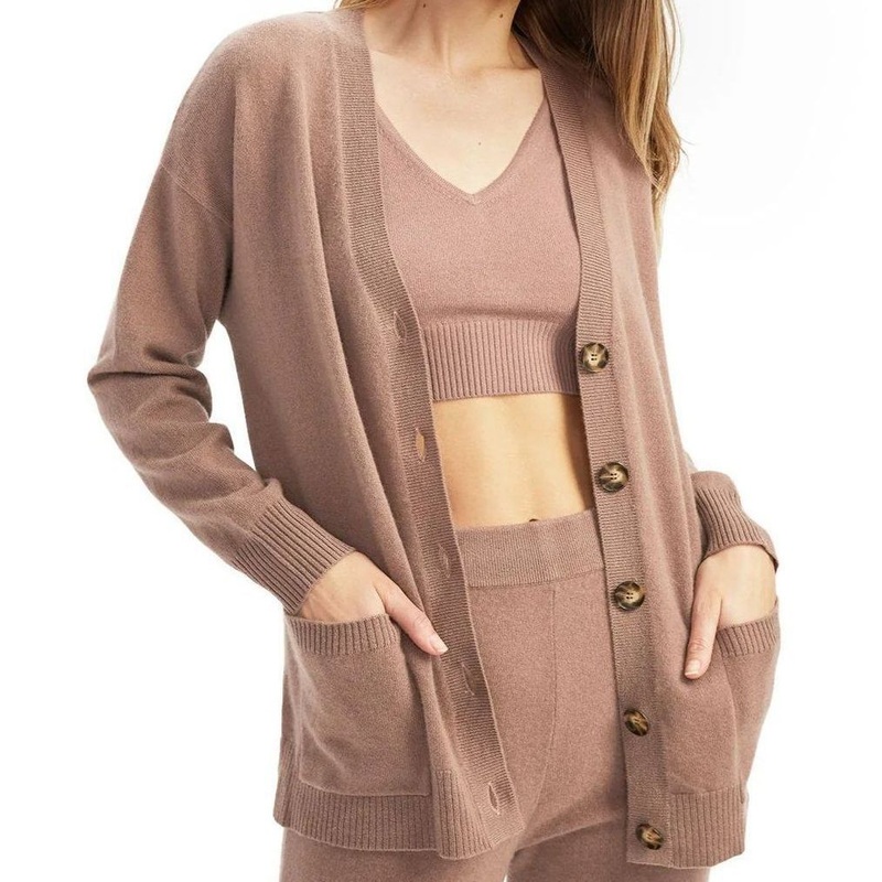 Most Popular Autumn/Spring 100% Cashmere Knitted Button-Front Pocket Womens Cardigan Sweater – Sweater and Cashmere price