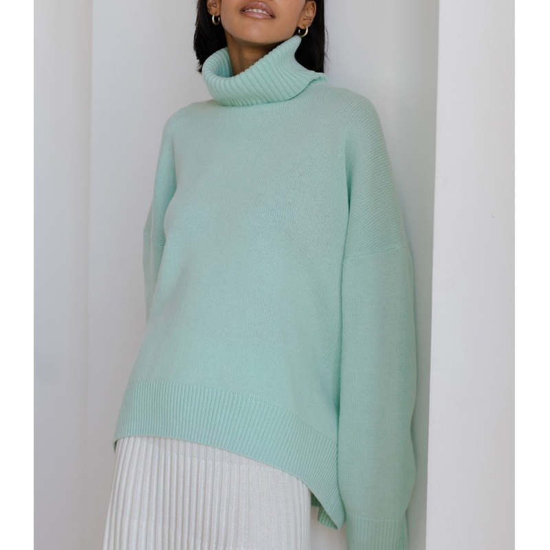 Viscose Fiber Sweater Pullover  Oversized Turtleneck with Trendy Ribbed Detailing – Oversized Turtleneck and Trendy Ribbed Turtleneck price