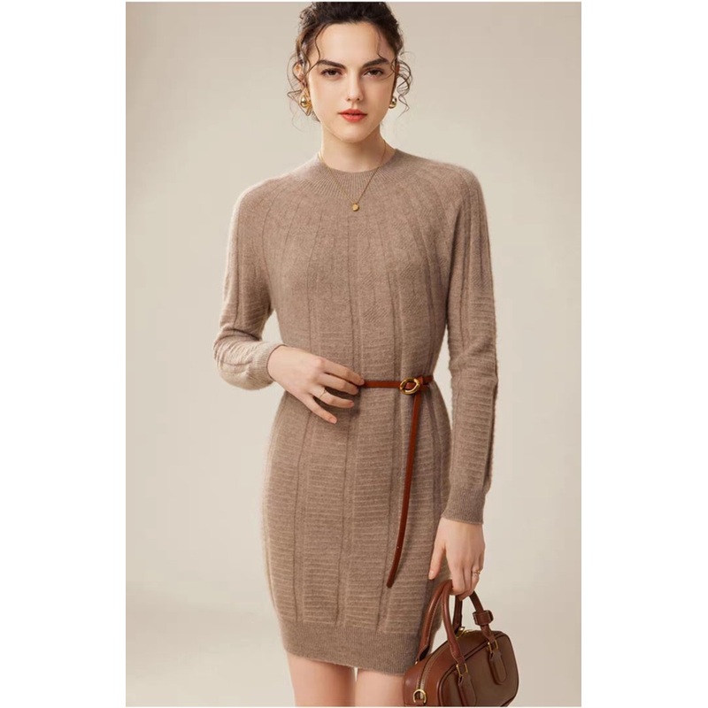 Wholesale Custom High Quality Designer Fashion One Piece Knit Elegant Women S Spring Long Sleeve Dresses – Women Sweater Dress and Turtleneck Women Sweater Dress price