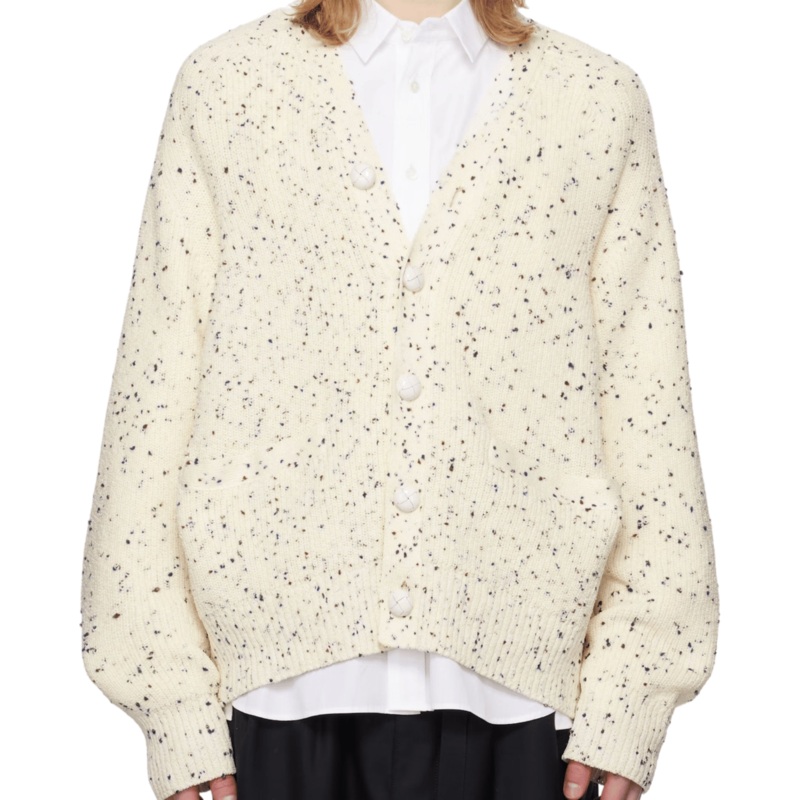 Stylish Beige Cardigan Sweater for Men with Unique Leather Patch – Beige Men Sweater and Leather Patch Design Sweater price