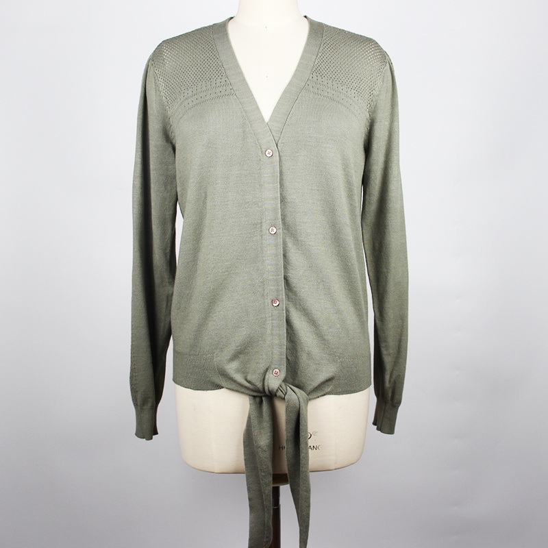 Tied Bottom Ladies Knitted Cardigan V-Neck Sweater – Sweater and Ladies Sweater price