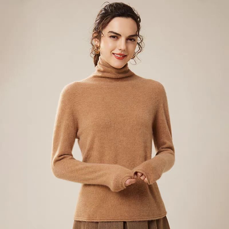 Winter Knitted Pullover Sweater Top Classic Long Sleeve Turtleneck Basic Sweater – Women Sweater and Turtleneck Women Sweater price