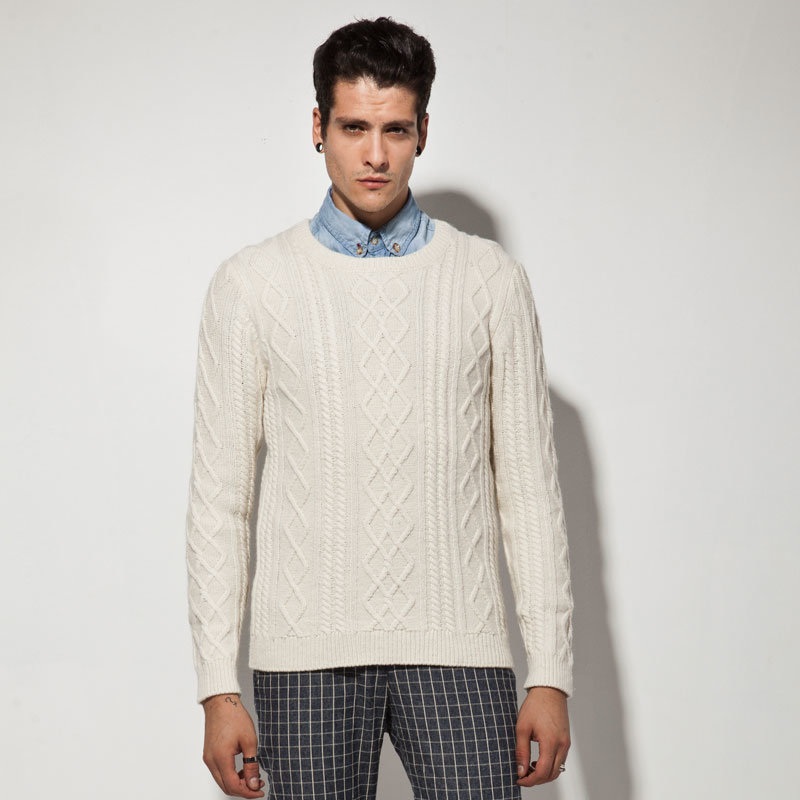 Acrylic Nylon Wool Alpaca Cable Knit Man Sweater – Sweater and Man Sweater price