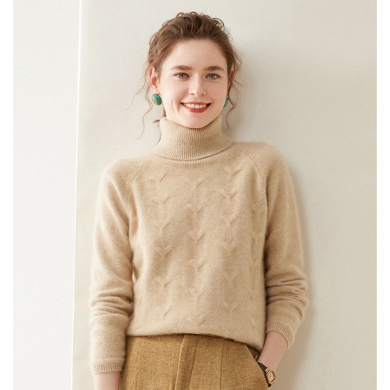 Autumn and Winter Cashmere Jacquard Fashion Knitted Loose Sweater for Women – Everyday Clothing and Ladys Garments price