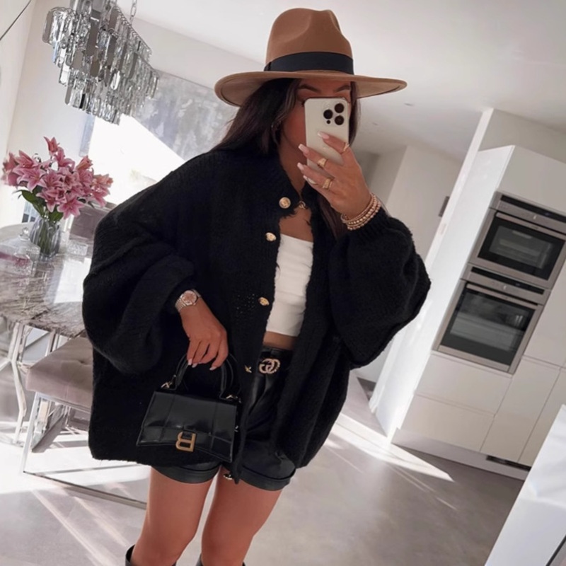 Autumn and Winter Pure Color Knitted Cardigan Round Neck Casual Loose Sweater – Women Sweater and Apparel price|<span style="color:|222222;"><span style="display:inline !important;text-align:left;">By DHL / FedEx / UPS / TNT / By Air / By Sea