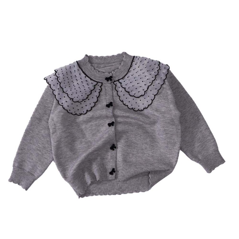 Autumn Infant Toddler Kids Lovely Little Girls Princess Hollow Design Beige Solid Knitted Bow Knot Sweater Baby Cardigan – Kids Bowtie Cardigan and Gril Cardigan price