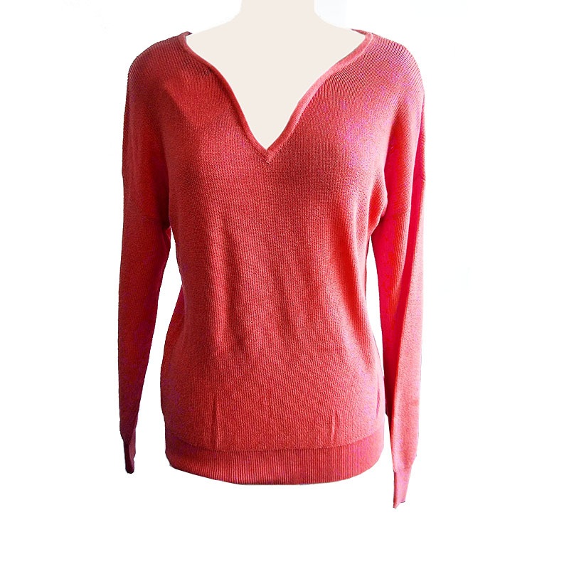 Ladies Passionate Red Wide V-Neck Knitwear – Sweater and Ladies Sweater price