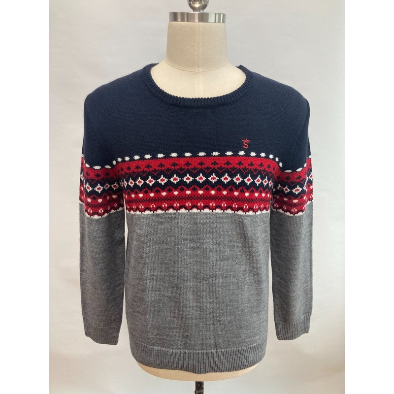 Men S Sweater Retro Street Style Contrast Round Neck – Winter Sweater Men and Knitted Fashion Sweater price