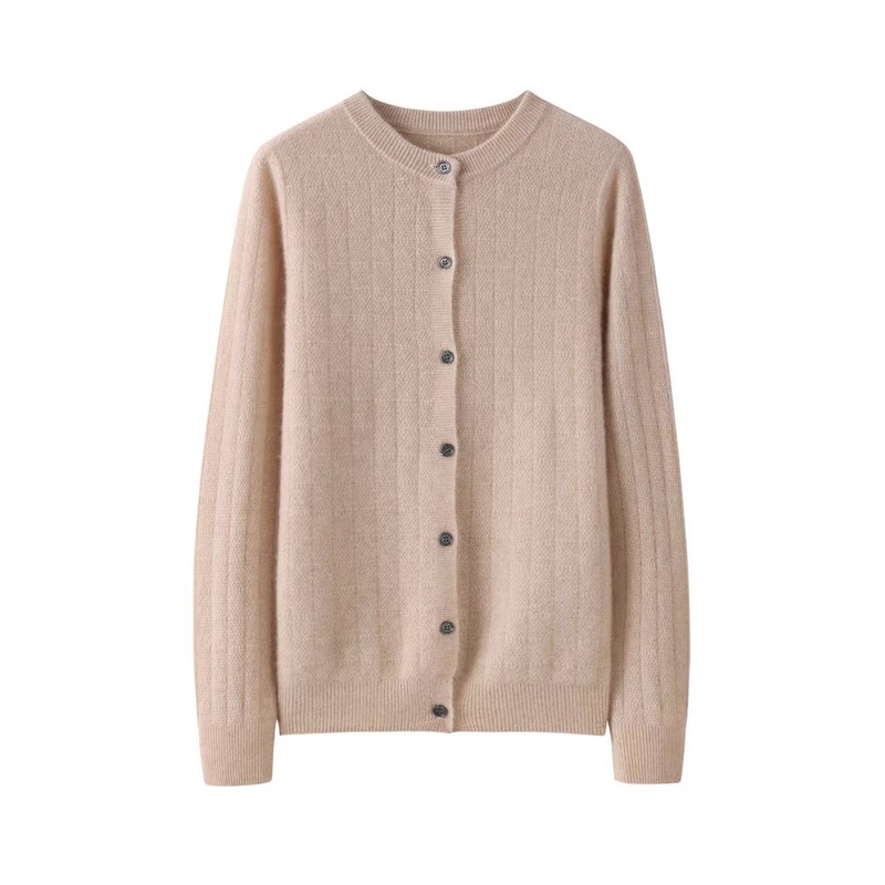 Wholesale Custom Logo Long Sleeves Double Collar Button up Wool Women S Knitted Cardigan Sweater – Women Cable Cardigan Sweater and Crew Neck Cardigan Sweater price