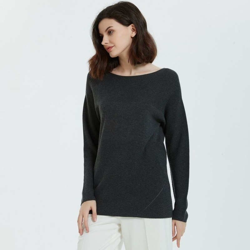 Womens Fashion Silk & Cashmere Blends Seamfree Knitting Boatneck Pullover – Sweater and Cashmere price