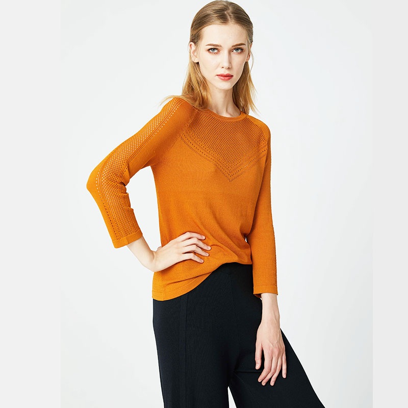 Womens Raglan Sleeve Pointelle Knitted Pullover Round Neck Long Sleeve Sweater – Sweater and Ladies Sweater price