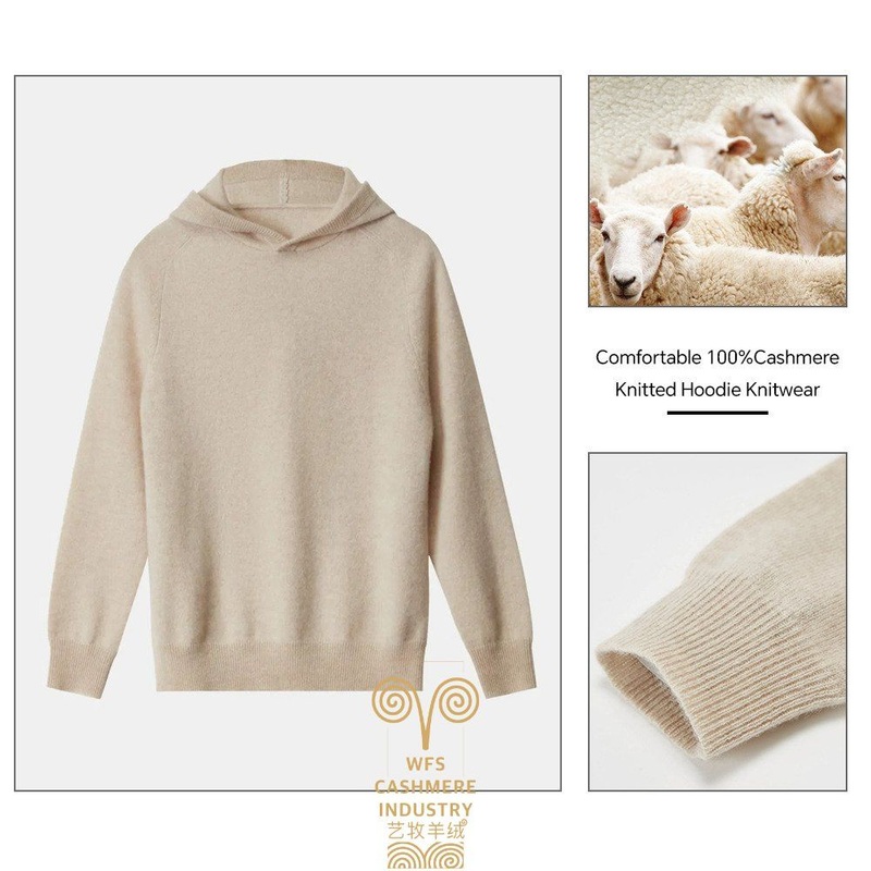 Authentic Inner Mongolia Cashmere Knitted Ladies Multi Colour Ladies Hoodie Sweater – Hoodie and Knitted Hoodie price