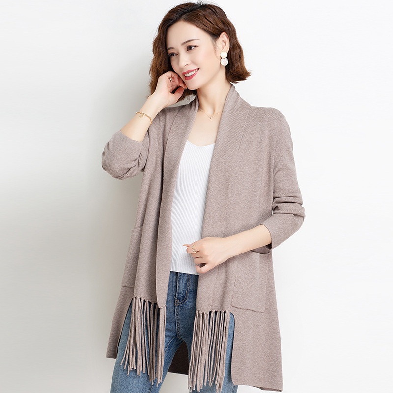 Custom Logo Breathable Ladies Casual Latest Side Pocket Tassel Shawl Cape Cardigan – Latest Side Pocket Tassel Shawl Cape Cardigan and Women Cardigan price
