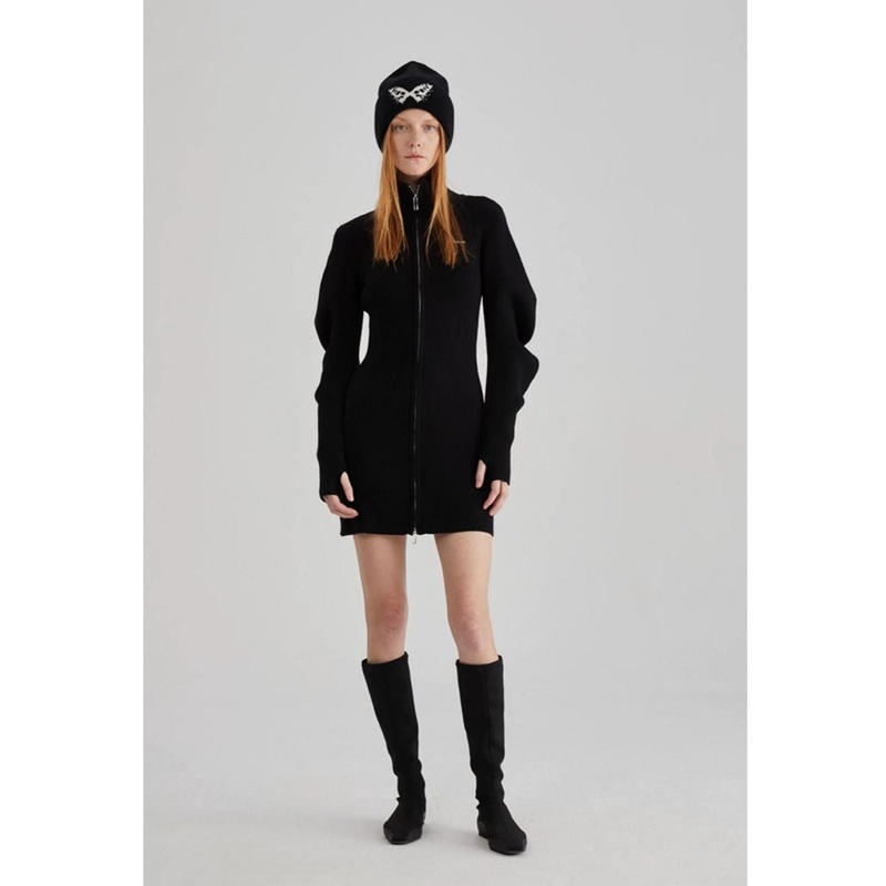 Design High Quality Women Sweater Dress Women Luxury Short Slim Dress with Zipper Lady High Collar Sweater Dress – Sweater and Womens Pullover Sweater price|Founded in 1997,Layois a comprehensive group company integrating the import and exp