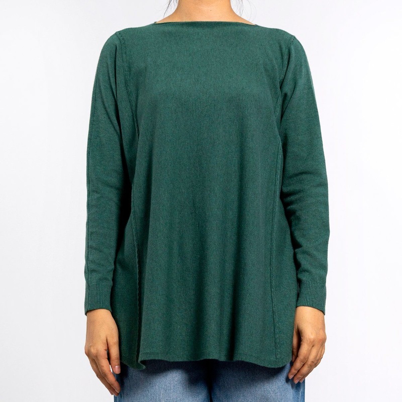 Green Knit Boat Neck Pullover Knit Top Plus Size Sweaters for Women – Casual Sweater and Ladies Sweater price
