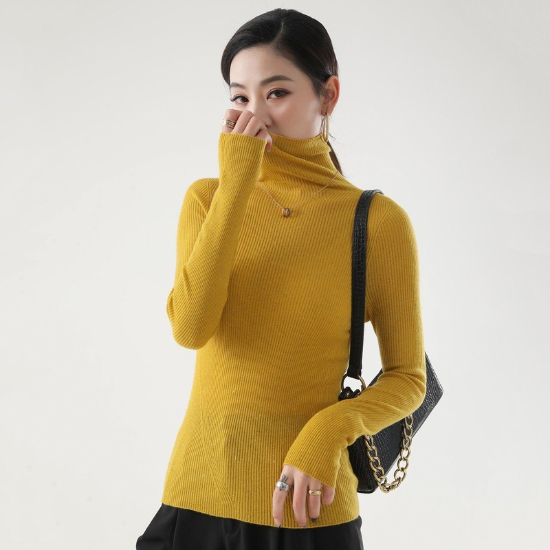 Ladies Fashion 100% Extrafine Merino Wool Turtleneck Pullover Sweater Jumper – Sweater and Women Sweater price
