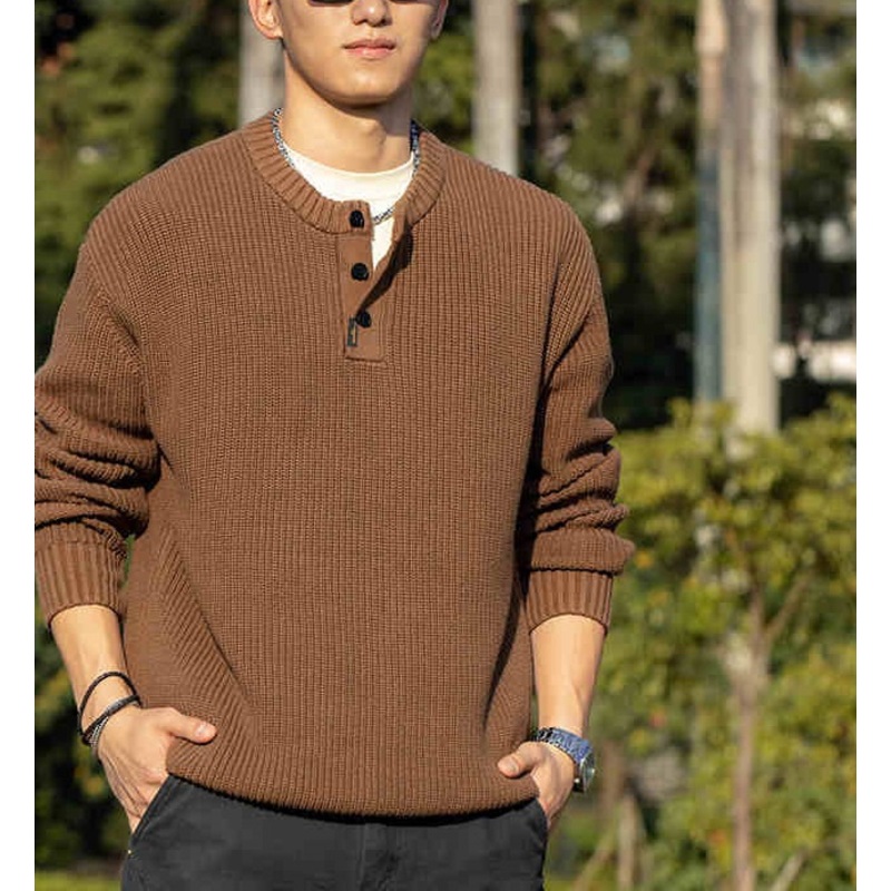 OEM Manufacturers Custom Thick Intarsia Long Sleeve Crew Neck Knit Jacquard Cashmere Woolen Sweater Mens Winter Cardigan – Men Cardigan Sweater and V Neck Pullover price