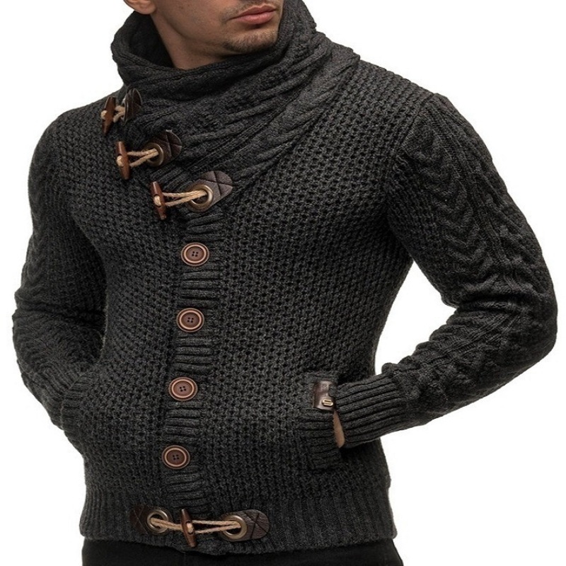 Winter Custom Button Plus Size Men Jacket Knitted Cardigan Sweater – Plus Size Mens Sweaters and Men Cardigan Sweater price