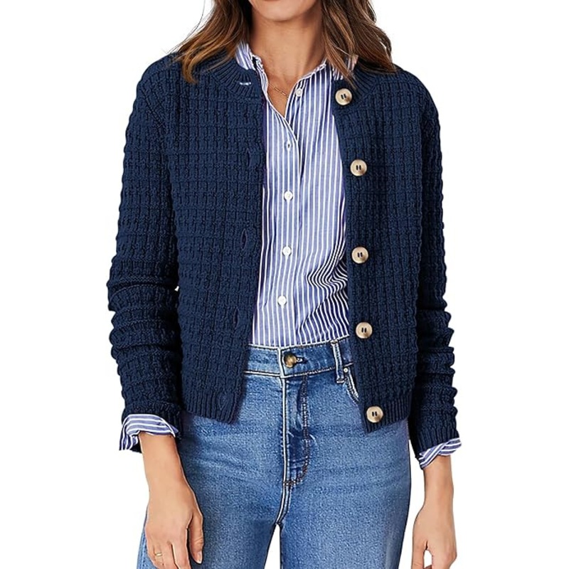 Womens Knit Cardigan Sweaters Casual Long Sleeve Button Jackets Outerwear – Cardigan Sweater and Button Jackets Outerwear price