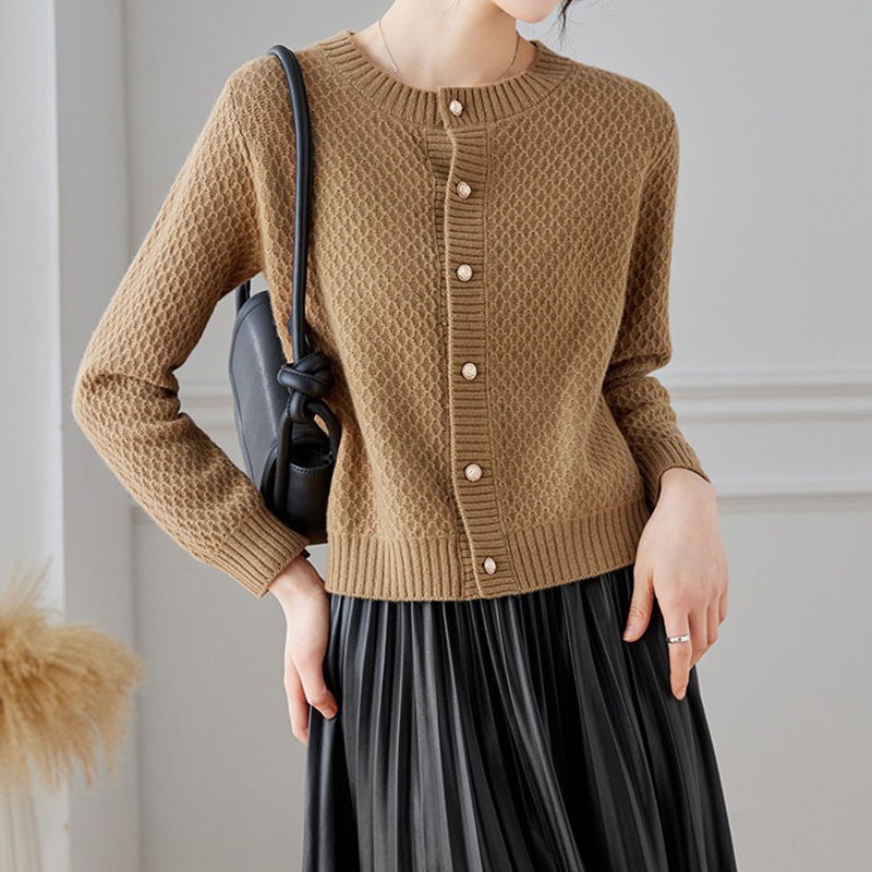 Womens New Cotton High Quality Sweater Ladies Luxury Clothes Fashionable Knitted Lady Textured Sweater Cardigan – Woman Textured Jacket Cardigan and Women Cardigan price