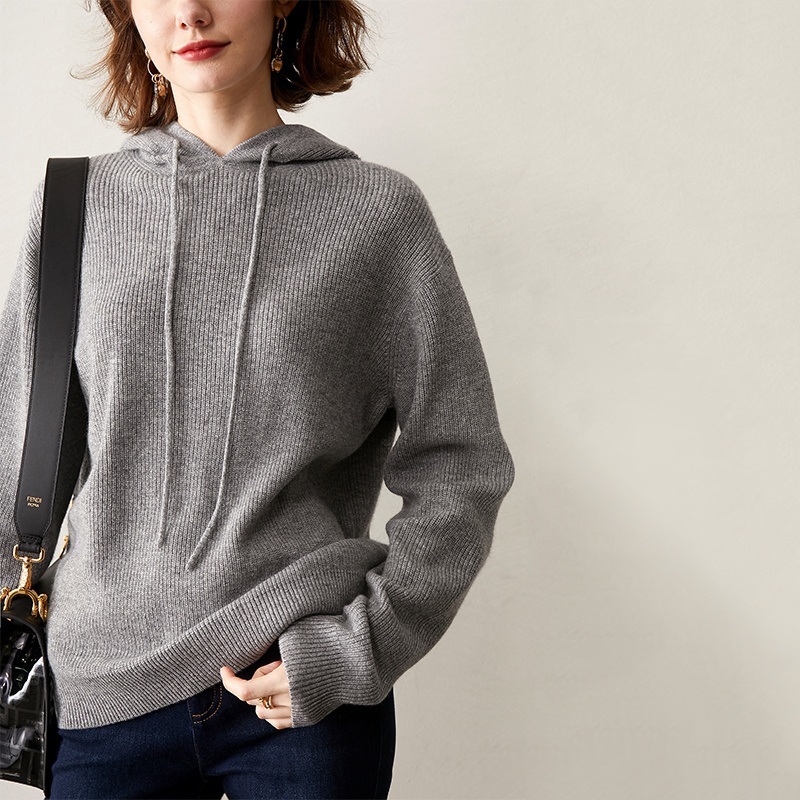 100% Cashmere Sweater Women Spring Sweaters Knit Pullover Hoodie – Pullover Hoodie and Sweater Hoodie Women price