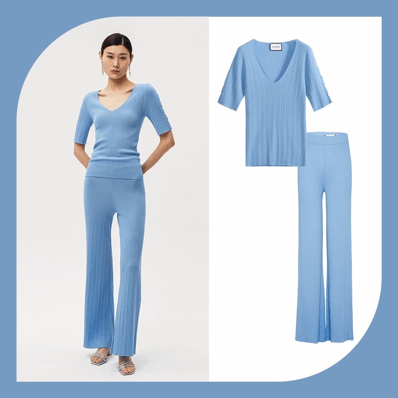2025 European and American Women Sexy Fashion V-Neck Drape Slim Long-Sleeve Jumpsuit – Cashmere Sweater and Cashmere Sweaters for Woman price