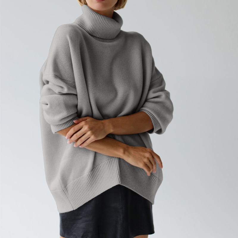 Womens Viscose High Collar Sweater Available in Various Colors, Women&rsquor; S Loose Fit Knitwear, No MOQ – High Collar Knitwear and Loose Fit Knitwear price