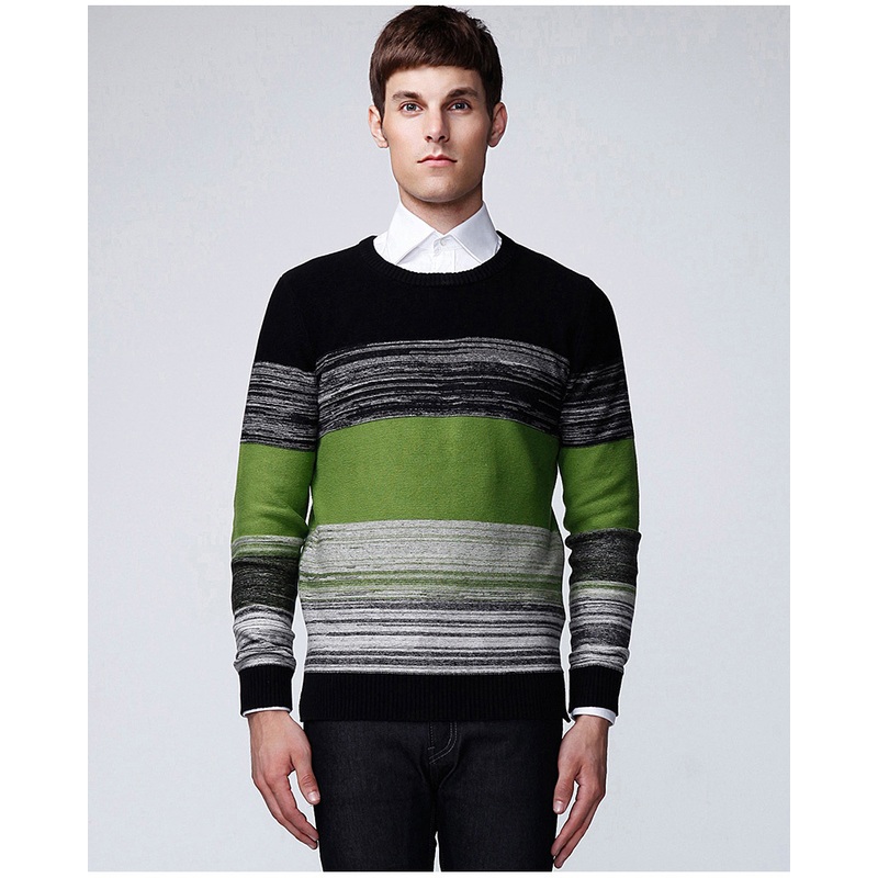 100%Cotton Wholesale Fashion Clothing Striped Knit Men Sweater – Sweater and Striped Sweater price