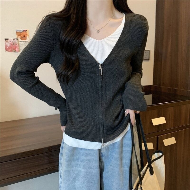 Customizable Thin Single Breasted Button V Neck V-Neck Long Sleeve Cardigans Women Sweater – Long Sleeve Cardigans and Women Cardigan Coat price