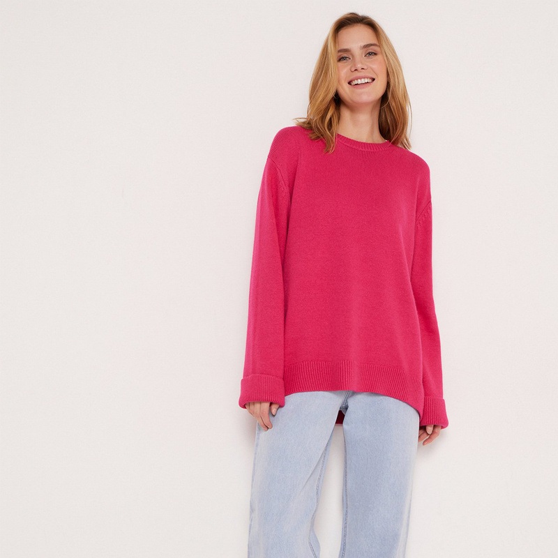 Wholesale & Retail Soft Viscose Round Neck Sweater for Womens Casual Wear, Various Colors Oversized Long Sleeve Pullover, No MOQ – Oversized Pullover and Womens Casual Pullover price