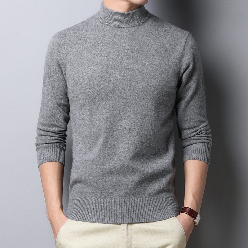Winter Thick Solid Color Custom Men Plus Size Pullover Sweater – Plus Size Mens Sweaters and Custom Knitting Sweater price