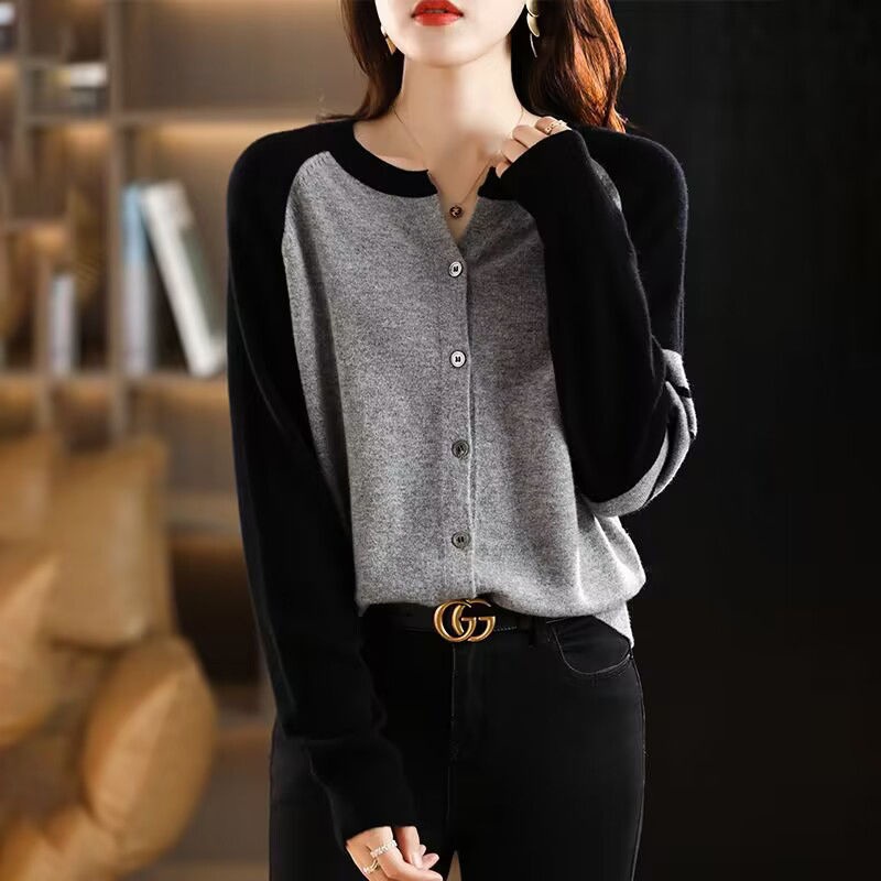 Womens Elegant Solid Knitted V-Neck Long Sleeve Cardigan New Autumn Arrival Thin Sweater Cardigan with Button – Thin Sweater Cardigan with Button and Women Cardigan Coat price