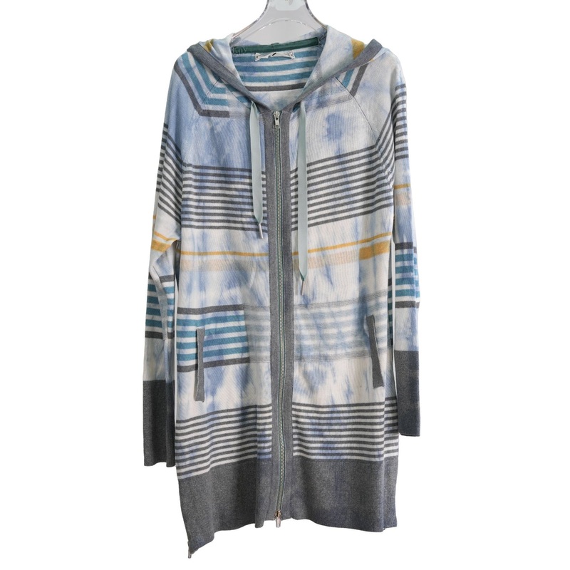Womens Fall Clothing 100% Cotton Blue Striped Cardigan Knit – Cardigan Sweater and Womens Sweater price
