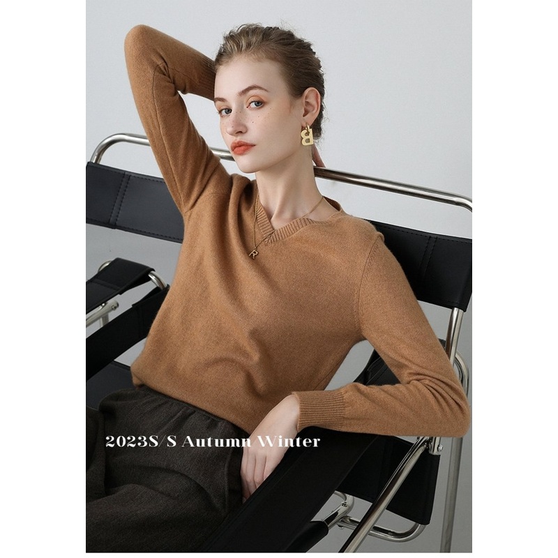 100% Merino Wool Women Long Sleeves Various Colors V Neck Sweater From China Manufacturer – Women Sweater and Turtleneck Women Sweater price