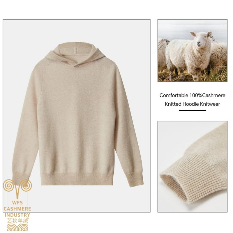 2025 Hot Sale Cashmere Mens Hoodie Sweater Long Sleeved Custom Casual Knitted Wool Sweater Pullover Customized Logo – Hoodie and Knitted Hoodie price