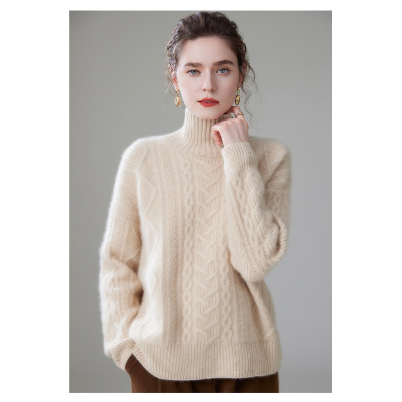 Autumn and Winter Cashmere Loose Thickened Warm Bottoming Knitted Sweater for Lady – Everyday Clothing and Womens Garments price