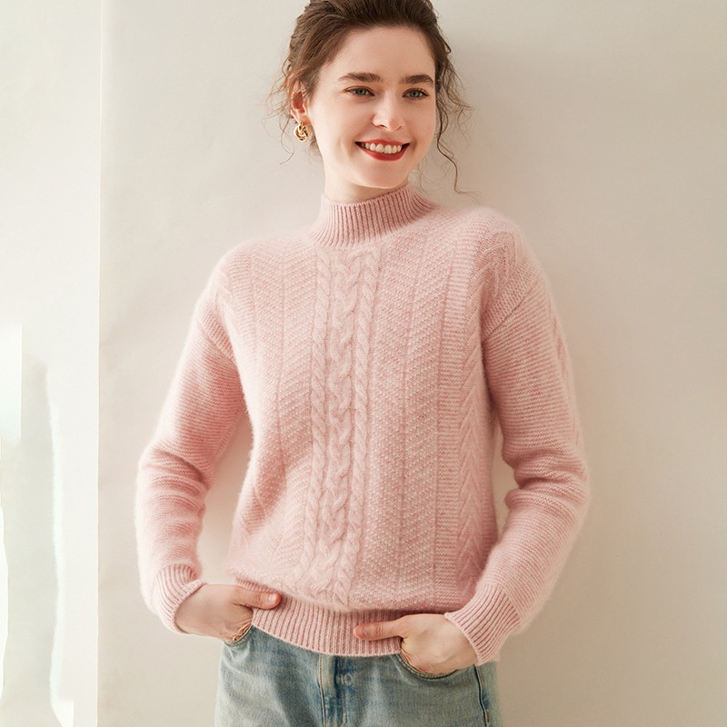 Autumn and Winter Twist Cashmere Thickened Knitted Loose Knit Sweater for Women – Everyday Clothing and Womens Garments price