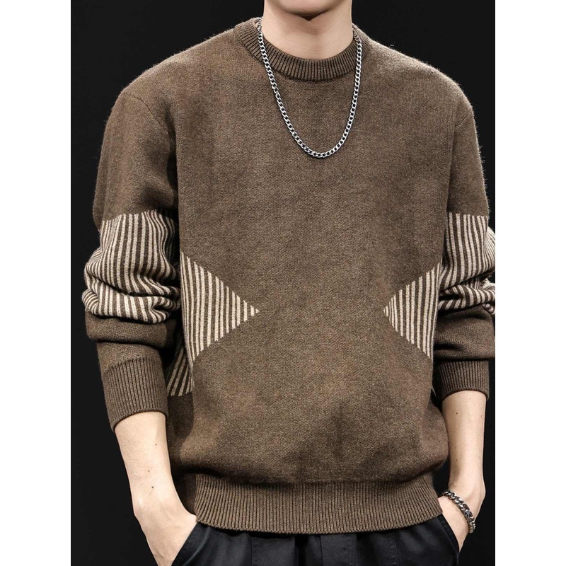 Custom Men Sweater Casual Cotton Design Knitwear Jacquard Pattern Embroidered Knitted Jumper Winter Custom Sweater for Men – Custom Sweater and Factory Sweater price